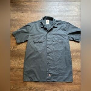 DICKIES work shirt classic fit charcoal gray men’s M EUC workwear streetwear